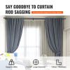 VEVOR 1 Inch Double Curtain Rods 36 to 72 Inches(3-6ft), Drapery Rods for Windows 24 to 68 Inches, Telescoping Dual Curtain Rod with Round Finials