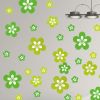 Green Blossoming Flowers - Large Wall Decals Stickers Appliques Home Decor