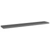 Bookshelf Boards 8 pcs High Gloss Gray 23.6"x3.9"x0.6" Engineered Wood