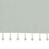 Lightweight Faux Silk Valance With Beads Dusty Aqua 50x26"