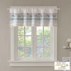 Printed and Pieced Rod Pocket Valance Aqua 50x18"