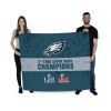 Philadelphia Eagles NFL 2025 Super Bowl LIX Multi Champ Excellence Wall Hanging 50X60 Inches