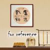 Chinese Calligraphy DIY Cross Stitch Pre-Printed Embroidery Kits Home Office Decor,17x17 inch