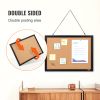 VEVOR Cork Board, 24 x 18 inches, Double-sided Bulletin Board with MDF Sticker Frame, Vision Board Includes 10 Pushpins