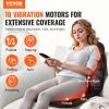 VEVOR Massage Seat Cushion with Heat, 10 Vibration Motor Seat Massage Pad, Vibrating Massage Chair Mat with 5 Modes & 4 Intensities