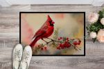 NEW Cardinal Doormat Front Door Mat Indoor Outdoor Rugs for Entryway, Non Slip Washable Low Pile, 18H X 27W