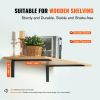 VEVOR Shelf Bracket, Heavy Duty Floating Shelf Brackets 10 x 6 in, 4 Pcs Brackets for Shelves, 5mm Thick Matte Black L Shelf Bracket