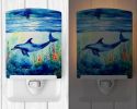 NEW Dolphin Ceramic Night Light Compact, UL-Certified, Ideal for Bedroom, Bathroom, Nursery, Hallway, Kitchen, 6x4x3, Multicolor