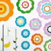 Flower Lollipop-2 - Wall Decals Stickers Appliques Home Decor