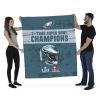 Philadelphia Eagles NFL 2025 Super Bowl LIX Multi Champ Legends Wall Hanging 34X40 Inches