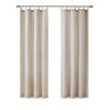 Faux Linen Tab Top Fleece Lined Curtain Panel(Only 1 Pc Panel)