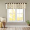 Fretwork Print Grommet Top Window Valance Beige/Gold 50x18"