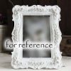 Resin 4x6 Photo Frame Retro Rose Picture Frame Wedding Photo Frame Handmade White Flower Carved Photo Frame Display
