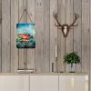 NEW Salmon Wall or Door Hanging Prints Aluminum Metal Sign Kitchen Wall Bar Bathroom Plaque Home Decor Front Door Plaque, 12x16, Multicolor