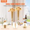 VEVOR 2PCS 56cm/22.05' Tall Wedding Flower Vase Metal Gold Trumpet for Tables