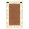 Hand Carved Mirror White 31.5"x19.7" Solid Mango Wood