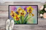 NEW Orchids in Watercolor Doormat Front Door Mat Indoor Outdoor Rugs for Entryway, Non Slip Washable Low Pile, 18H X 27W