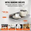 VEVOR 8.6" x 24" Stainless Steel Shelf, Wall Mounted Floating Shelving with Backsplash, 44 lbs Load Capacity Commercial Shelves
