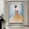 Hand Oil Pianting Ballerina fine art Dancer Handmade oil painting on Canvas female Ballet Artist Wall Art Living Room Bedroom Home Decor
