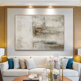 Handmade Oil Painting Abstract Vintage Black and White Thick Textured living room bedroom luxurious decoration Frameless Only Canvas (Style: 03, size: 150x220cm)