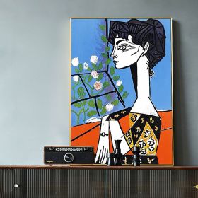 Handmade Oil Painting Nice Day Sky Sea Meadow Flowers Painting on Canvas Handmade Wall Art Original Oil Artwork for Home Living Room Bedroom  Office D (Style: 09, size: 50x70cm)
