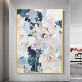 Handmade Oil Painting Large Original Abstract Blossom Oil Painting On Canvas Colorful Flower Acrylic Painting Boho Wall Art Floral Modern Living Room (Style: 01, size: 60x90cm)