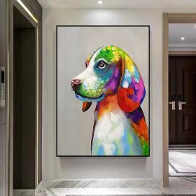 Oil Painting Handmade Hand Painted Wall Art Pop Cartoon Lion Animal Home Entryway Living Room Bedroom Luxurious Decoration Painting (Style: 03, size: 60x90cm)