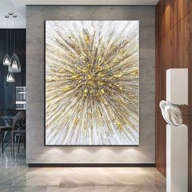 Hand Painted Oil Paintings Modern Landscape Gold Abstract Line Wall Art Picture For Living Room Home Decor Living Room Hallway Luxurious Decorative Pa (Style: 01, size: 50x70cm)