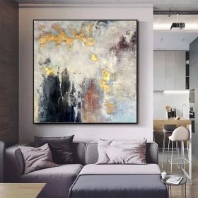 Hand Painted Oil Paintin On Canvas Wall Art Decoration Modern Abstract Picture Living Room Hallway Luxurious Decorative Painting (Style: 01, size: 60x60cm)