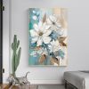 Hand Painted Oil Paintings Abstract White Flower Oil Painting On Canvas Large Wall Art Original Knife Floral Landscape Painting Custom Painting Living