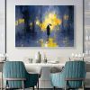Hand Painted Oil Painting Original Landscape Oil Painting On Canvas Abstract Portrait Painting Living Room Wall Decor Custom Blue Scenery Painting Mod