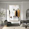 Hand Painted Oil Painting Abstract Figure Oil Painting on Canvas Original Gold Foil Acrylic Painting Custom Home Decor Living room Wall Decor Textured