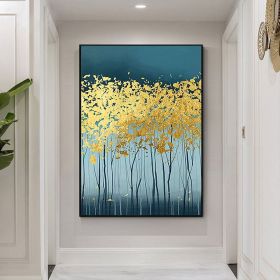 Hand Painted Abstract Oil Painting On Canvas Wall Art Modern Gold Abstract Acrylic Oil Painting Large Wall Art For Home And Office Decor (Style: 01, size: 100x150cm)