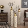Floor Vases Gold Large Vases - 32/28/24 inch decorative high vases set of 3 for home decor Vintage Large vases representing twigs Twigs dried flowers