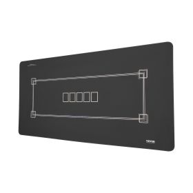 VEVOR Poker Table Top 70 x 35 Inch Poker Mat 6-8 Players Foldable with Bag Black (Default: Default)
