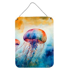 NEW Jellyfish Wall or Door Hanging Prints Aluminum Metal Sign Kitchen Wall Bar Bathroom Plaque Home Decor Front Door Plaque, 12x16, Multicolor (Default: Default)
