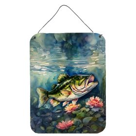 NEW Largemouth Bass Wall or Door Hanging Prints Aluminum Metal Sign Kitchen Wall Bar Bathroom Plaque Home Decor Front Door Plaque, 12x16, Multicolor (Default: Default)