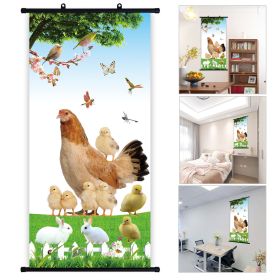 US Cloth Hanging Painting Decoration Artwork Picture Non Fading Lake Mountain Nature Scenerys Modern Landscape Poster Custom Art Canvas Print Wall Dec (hanging painting: #4 / chicken mom)