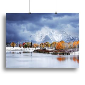 Grand Teton National Park Canvas Print or Poster (Type: Standard Framed Canvas Print, size: 24" x 16" / 60cm x 40cm (approx))