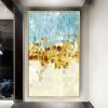 Handmade Oil Painting Abstract Gold Foil Wall Decor Hand Painted Canvas living room bedroom luxurious decoration Frameless Only Canvas