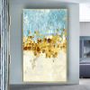 Handmade Oil Painting Abstract Gold Foil Wall Decor Hand Painted Canvas living room bedroom luxurious decoration Frameless Only Canvas