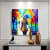 Hand Painted Oil Painting Original Colorful Figure Oil Painting on Canvas Modern Wall Art Abstract Couple Painting Living room Wall Decor Custom Gift