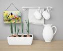 NEW Goldfinch Wall or Door Hanging Prints Aluminum Metal Sign Kitchen Wall Bar Bathroom Plaque Home Decor, 8HX12W, Multicolor