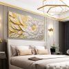 Hand Painted Oil Painting Original Blooming Flower Oil Painting on Canvas Abstract White Floral Painting Modern Living room Wall Decor
