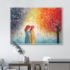 Hand Painted Oil Painting Original Forest Oil Painting On Canvas Large Wall Art Abstract Orange Tree Landscape Art Custom Painting Living Room Decor