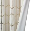 Total Blackout Metallic Print Grommet Top Curtain Panel Pair(2 Pcs Window Panels)
