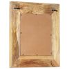 Hand-Carved Mirror 19.7"x19.7"x1" Solid Mango Wood