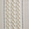 Cotton Printed Curtain Panel with Chenille Stripe and Lining(Only 1 Pc Panel)