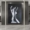 Handpainted large Sexy Naked Back Wall Art Sexy Girl woman Modern Abstract Nude Oil Painting on Canvas Home Entryway Living Room Bedroom Luxurious Dec