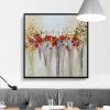 Oil Painting Hand Painted Square Still Life Floral / Botanical Modern Stretched Canvas Home Living Room Bedroom Luxurious Decoration Painting